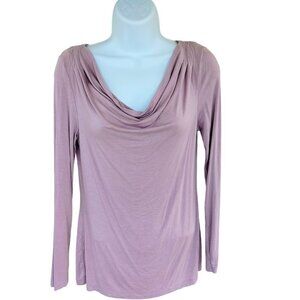 (323)  Apt 9 Lavender Long Sleeve Cowl Neck Top size Small